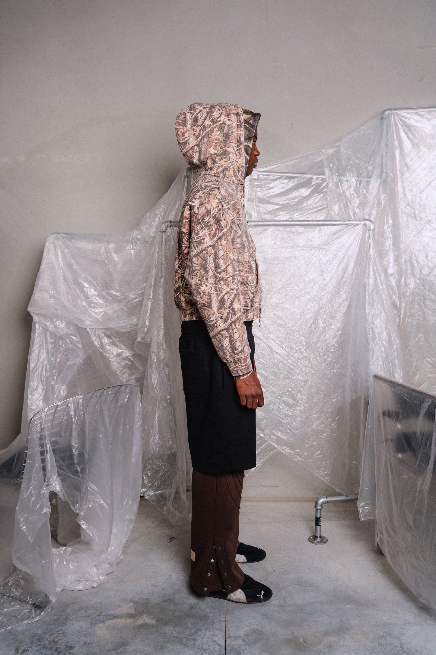 Vintage Camo Zip Up Hoodie