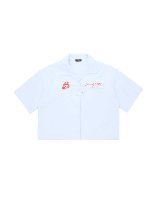 OXFORD BOXY CROP SHIRT