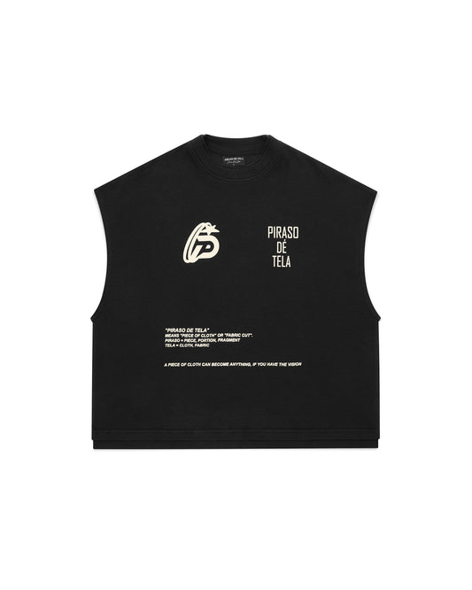 VISION BOXY CROP TEXTURED TANK