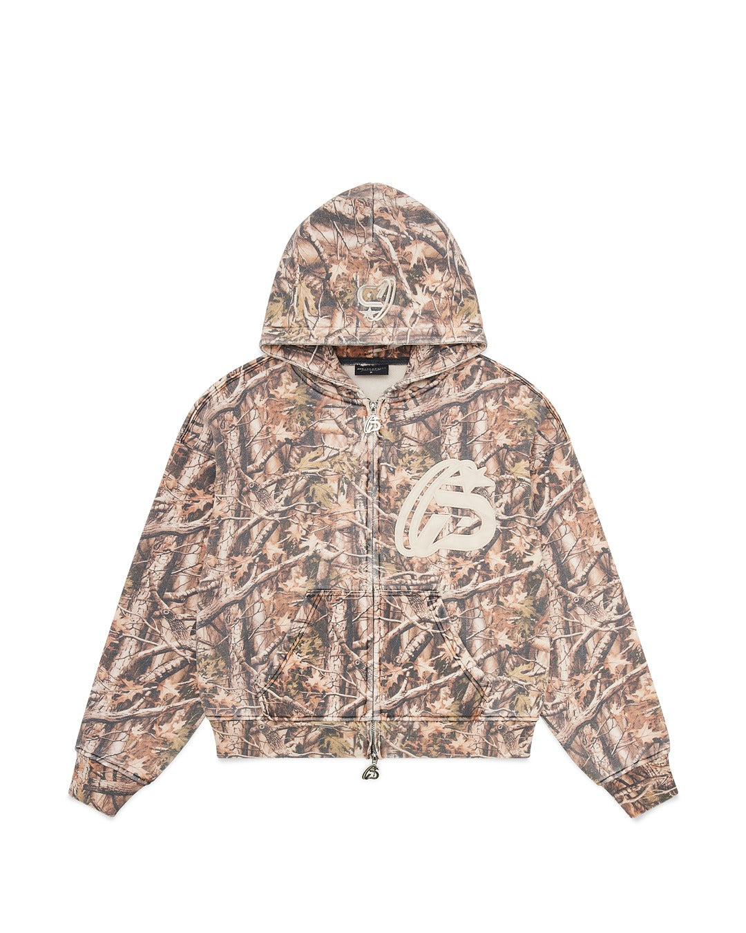 Vintage Camo Zip Up Hoodie