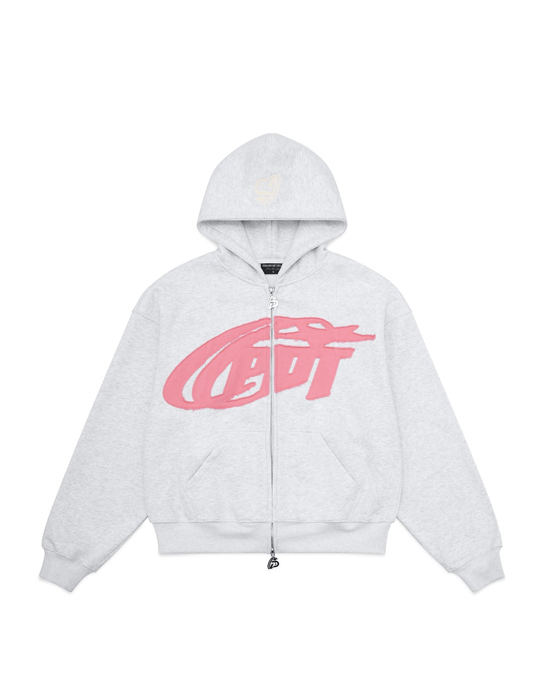 Patch Zip Up Hoodie