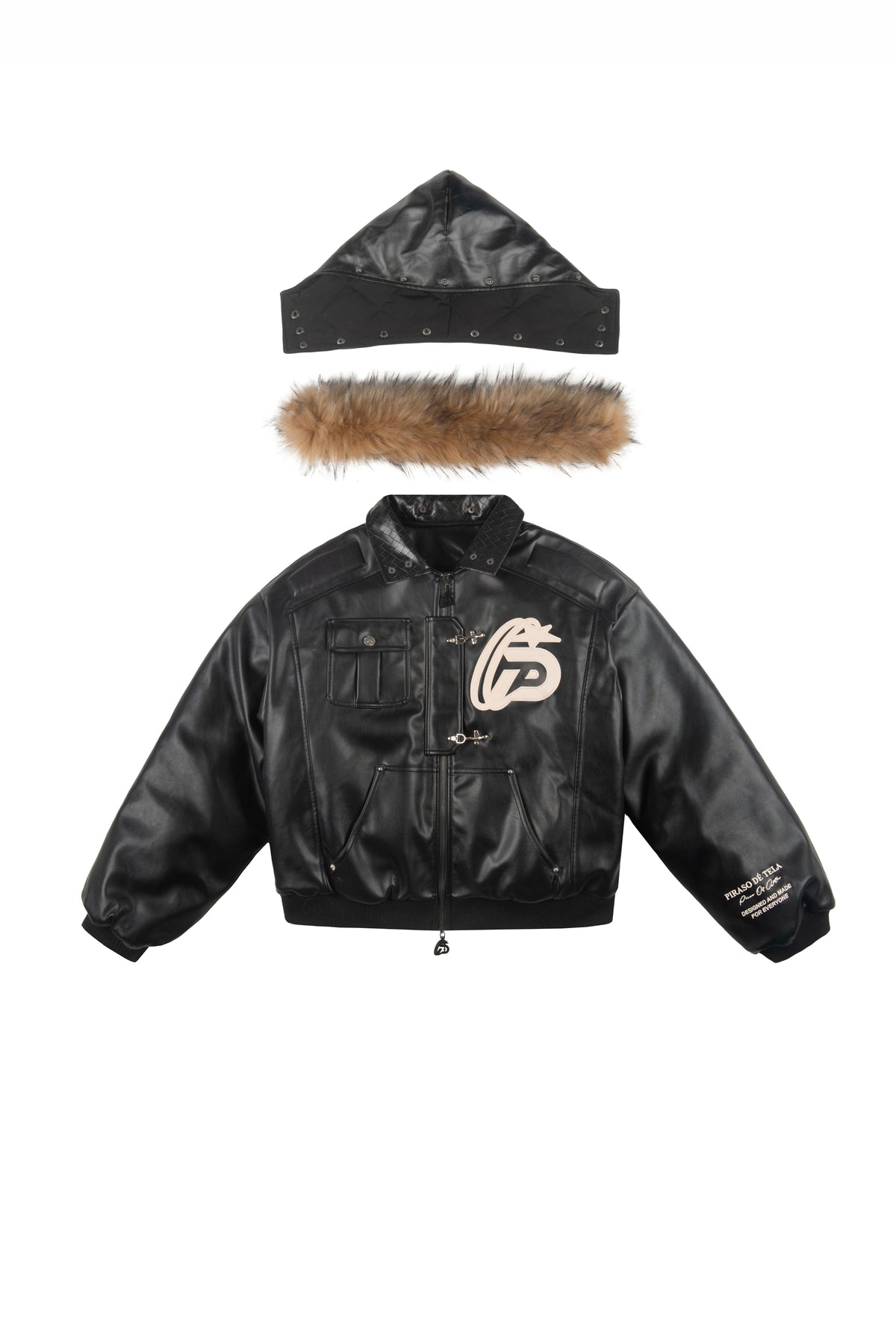 BUCKLE WORK LEATHER JACKET