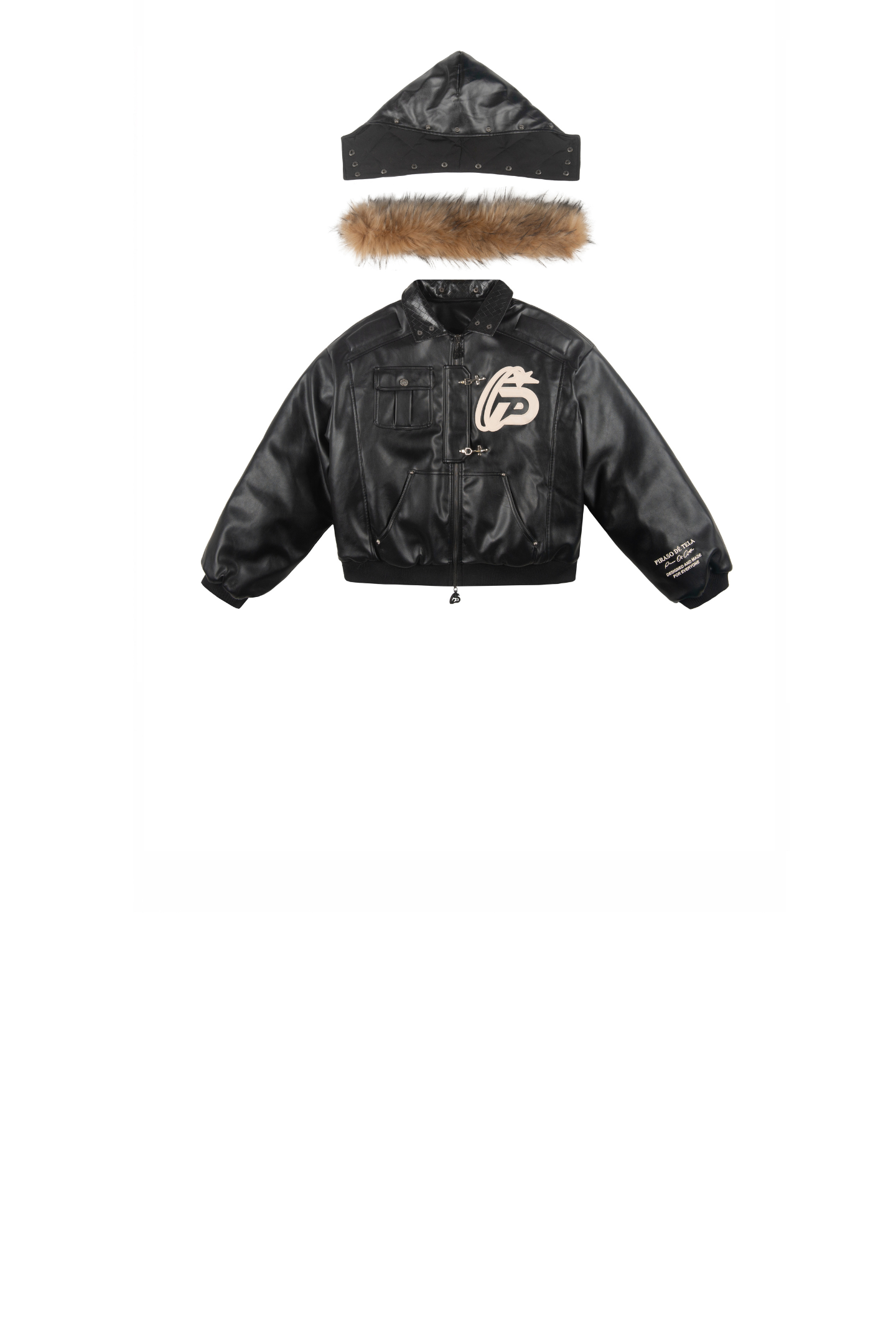 BUCKLE WORK LEATHER JACKET