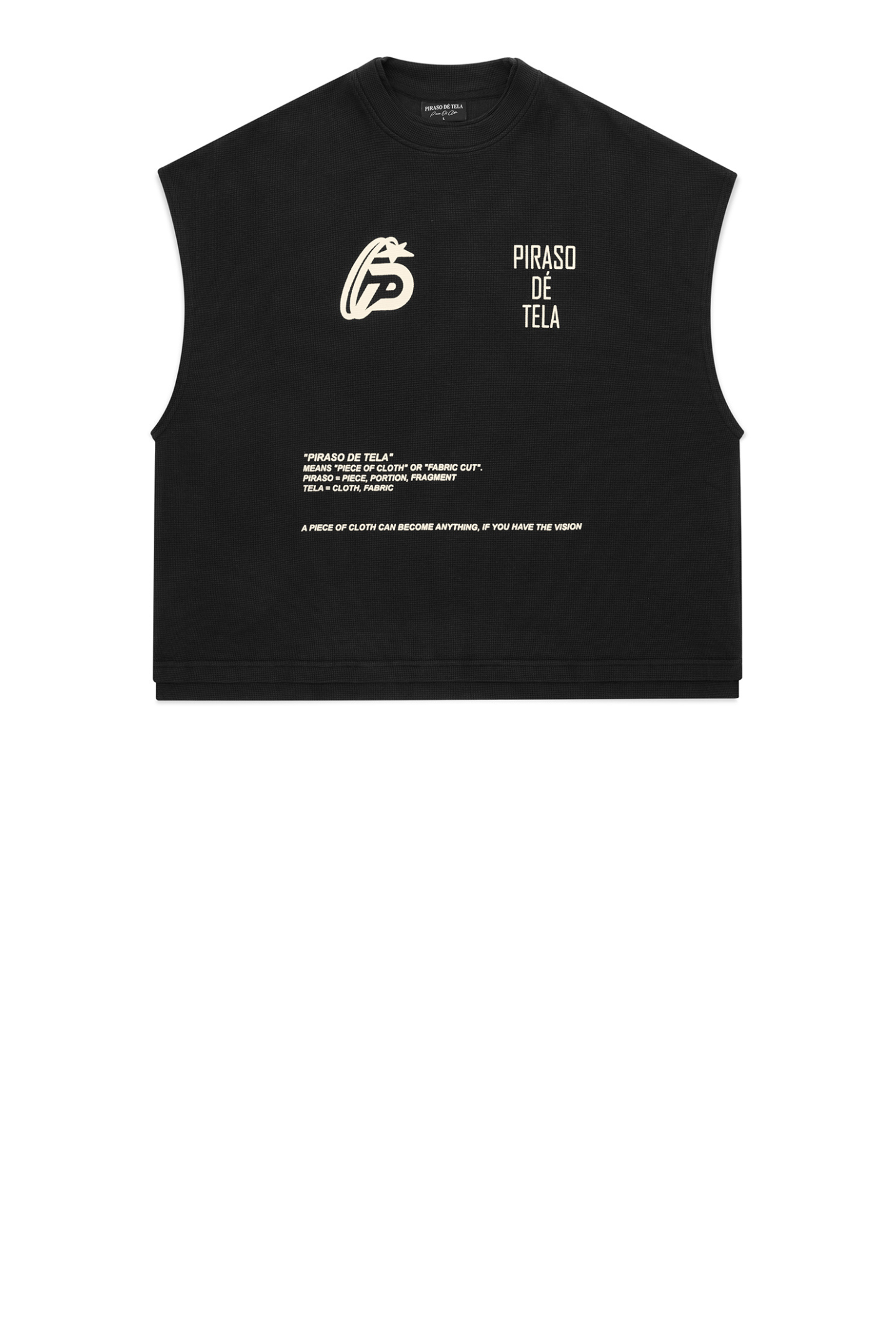 VISION BOXY CROP TEXTURED TANK