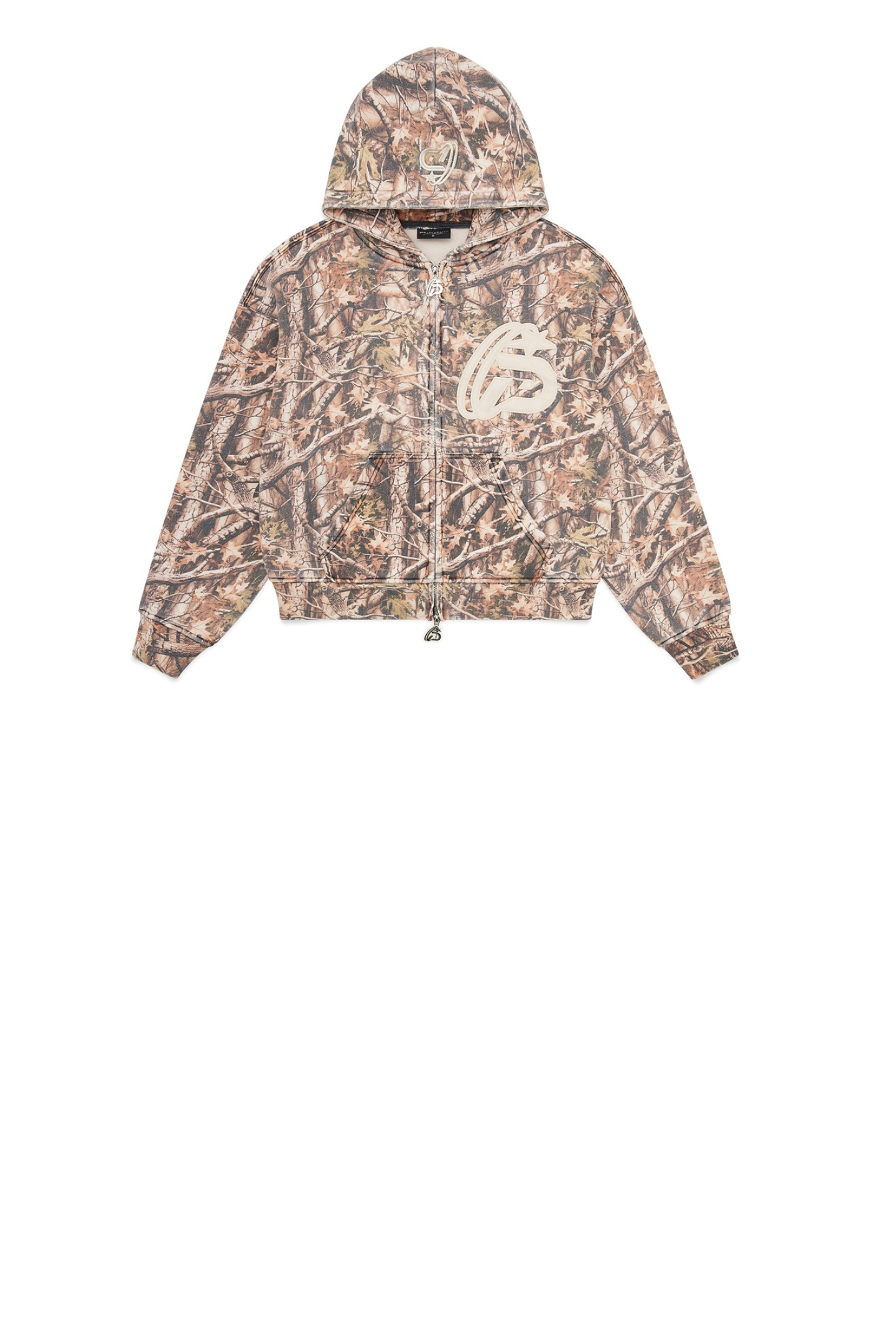 Vintage Camo Zip Up Hoodie